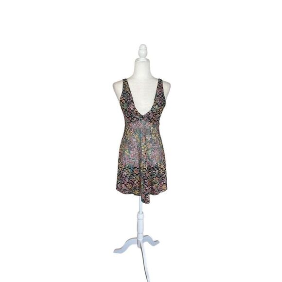 Free People Metallic Floral Mini Dress – Size S (Estimated) - Picture 1 of 5
